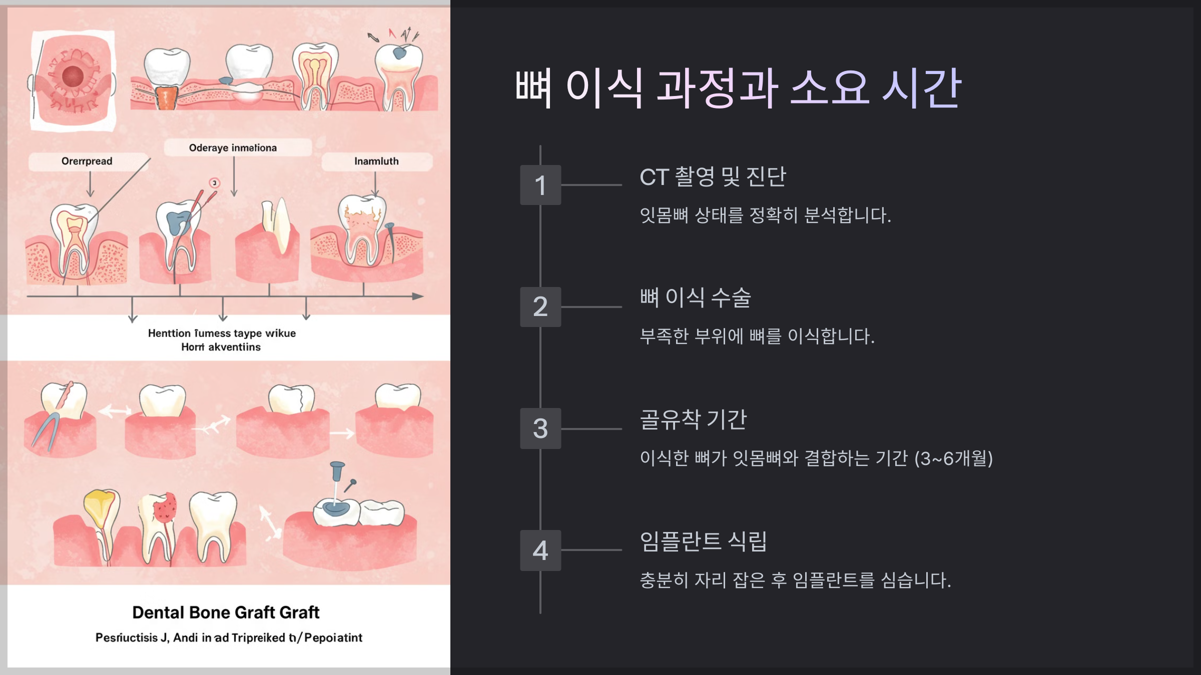 뼈 이식 과정과 소요 시간