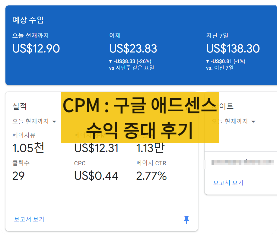 애드센스CPM대응