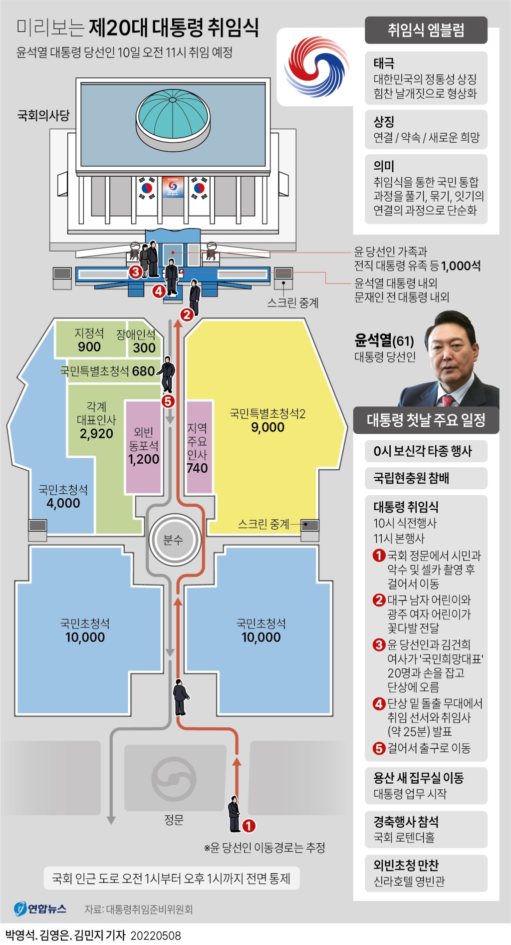  [지는 달 뜨는 해] 그래픽으로 보는 내일 취임식...정권교체의 첫 출발