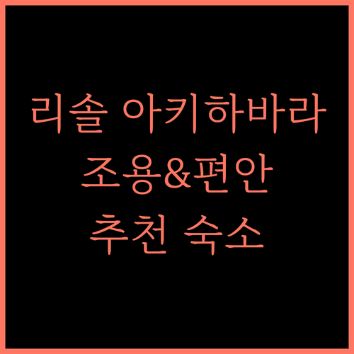 호텔 리솔 아키하바라 추천 후기 조용