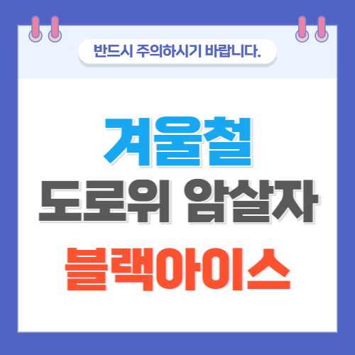  겨울철 블랙아이스 빙판길 사고 대처법과 안전운전