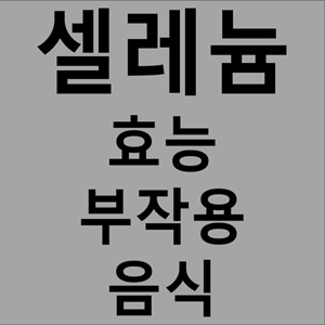 셀레늄 효능 식품 영양제 복용 시간 1일 권장량
