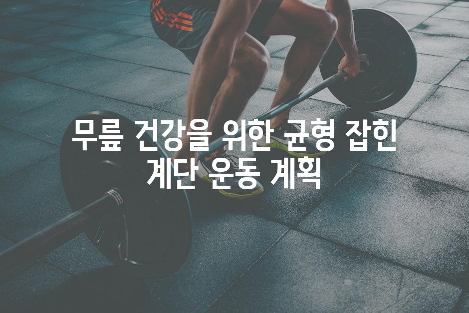 무릎 건강을 위한 균형 잡힌 계단 운동 계획