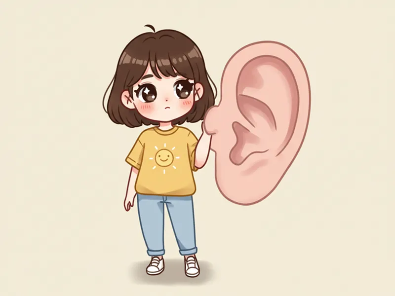 친구의 이야기를 주의 깊게 경청하는 소녀, 공감하는 표정을 짓고 있다.
