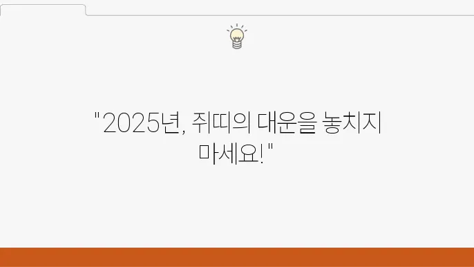 쥐띠 2025년 운세 살펴보기