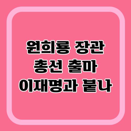 원희룡장관-인천-계양-출마