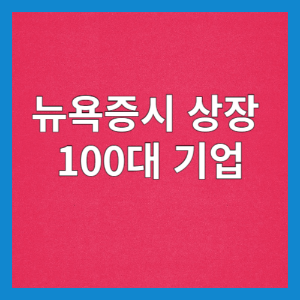 뉴욕 증시 상장 100대 기업 그림