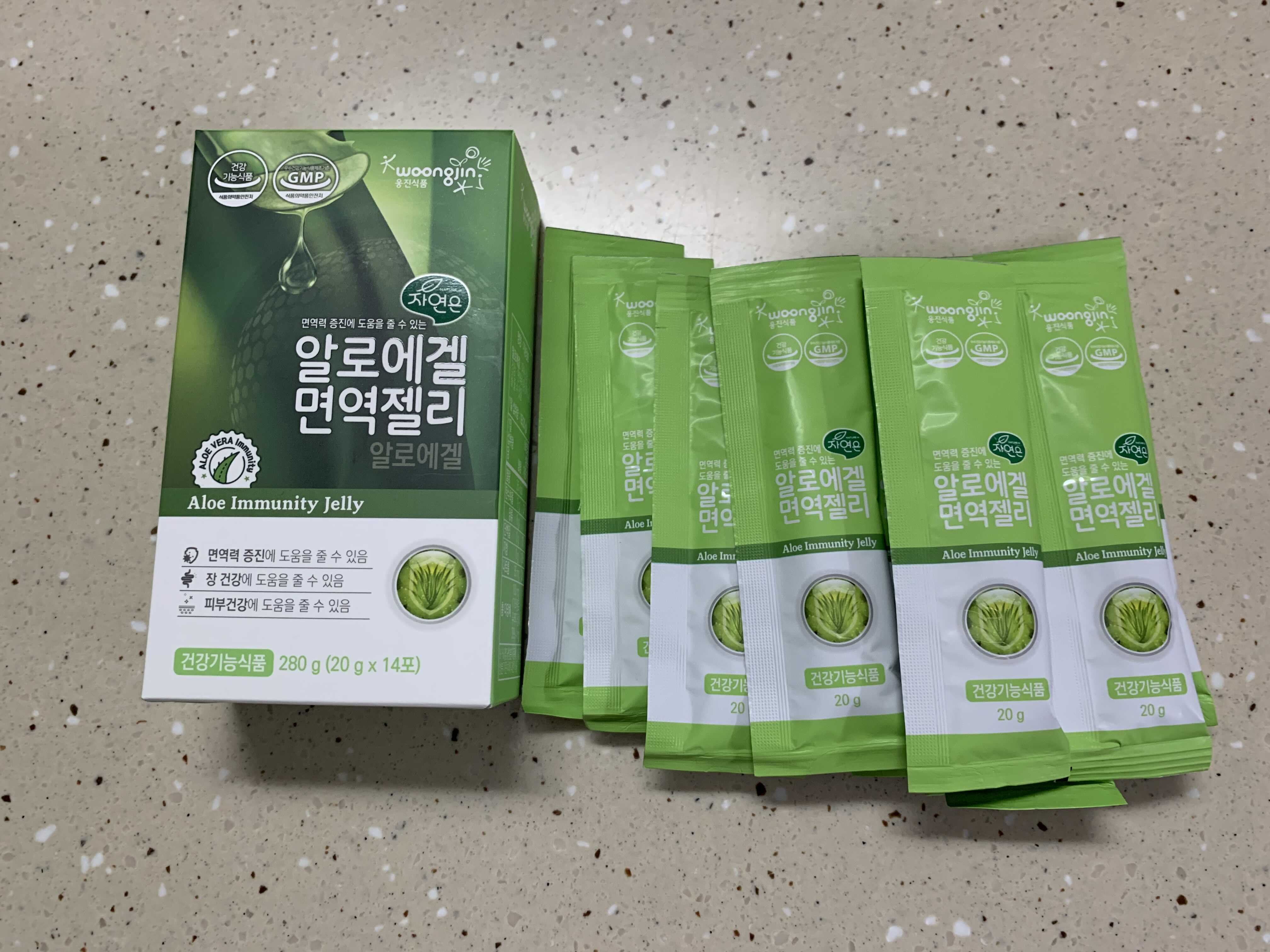  웅진면역젤리 알로에겔 면역젤리 알로에겔으로 장건강, 피부건강, 면역 건강 한 번에 잡아요