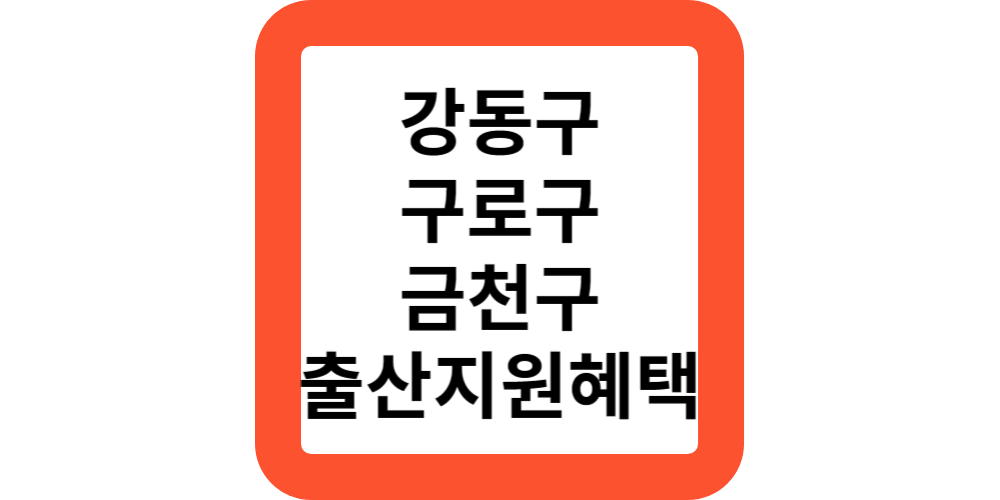  강동구,구로구,금천구 지자체 출산지원금(지원정리)