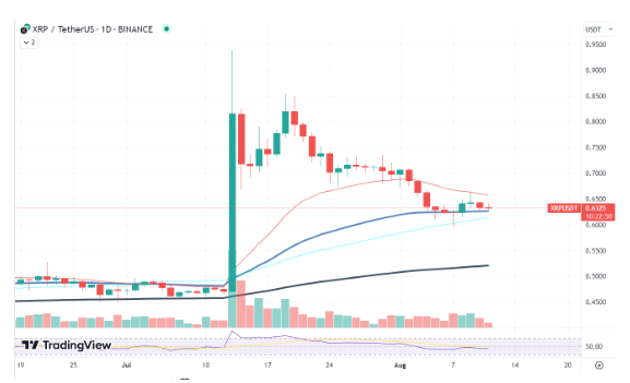  XRP 단기 차트, 약세 신호 나타나다: 투자자 주의 요망!