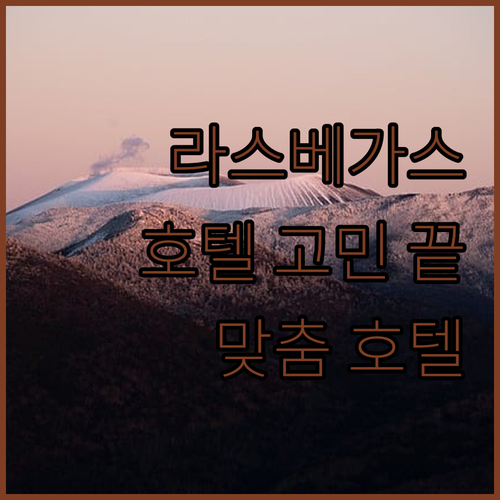 라스베이거스 호텔 고민 끝! 당신에게