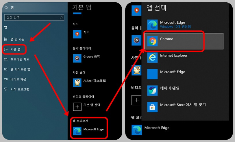 윈도우10-기본-브라우저-설정-방법