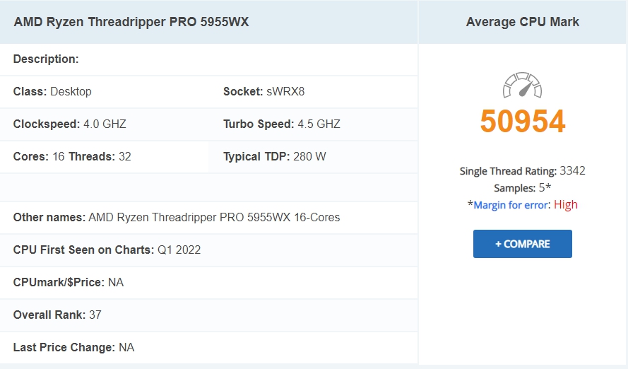 CPU 성능 순위, Intel, AMD 시장 점유율, 랩톱 CPU 순위 6