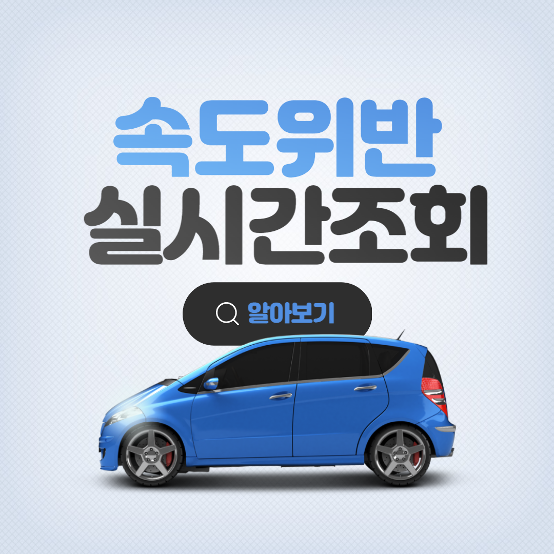 속도위반 실시간 조회 방법 사이트 벌점 과태료 총정리