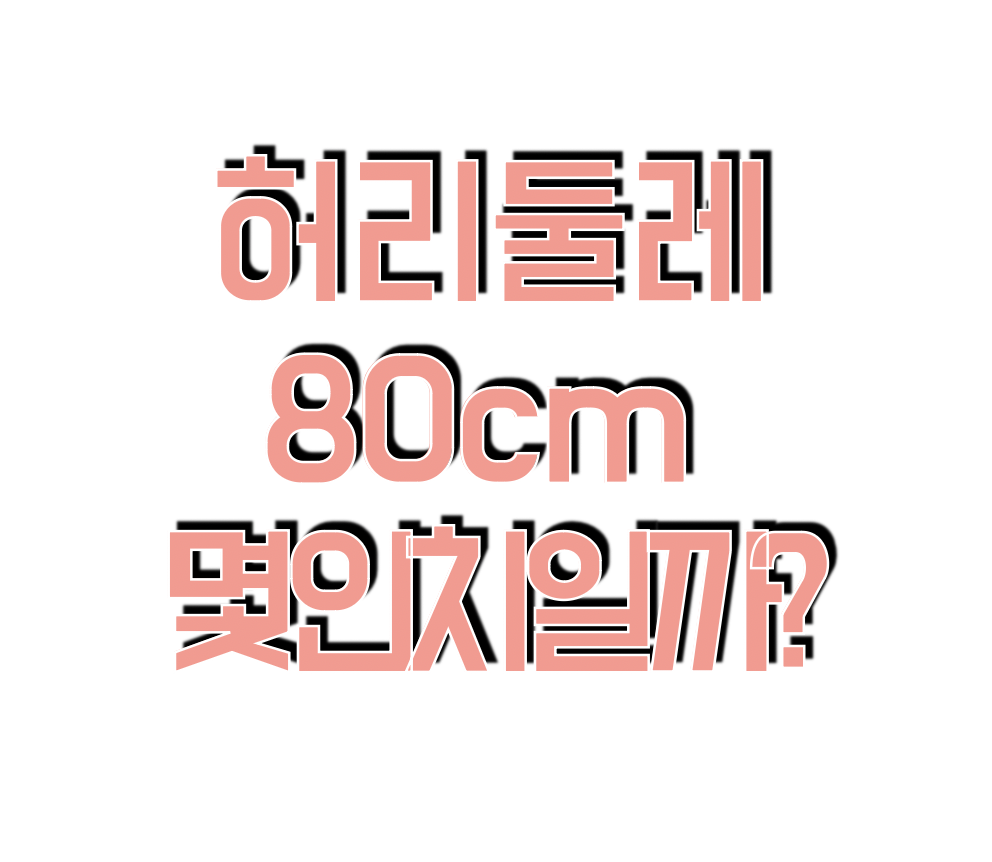 허리둘레 80cm는 몇인치 일까요?