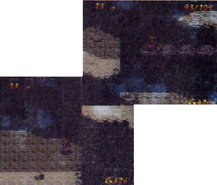 건너려면 라임의 걸음에 맞춰서 조금씩 나아가자! / 라임이 움직이기 시작하는 동시에, 아크도 걸어 나가자.