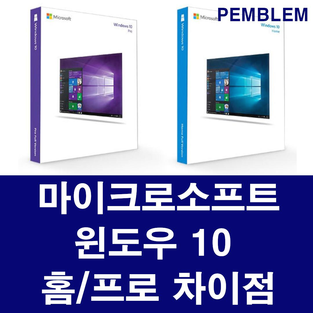 마이크로소프트 윈도우 10 홈/프로 차이점