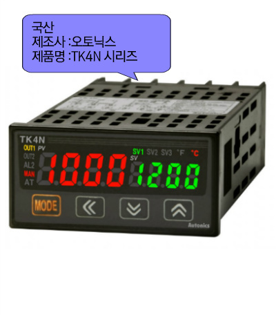 Eurotherm 2132/CC/NH/ENG온도계 대치품 오토닉스사의 TK4N 온도계 전면 사진