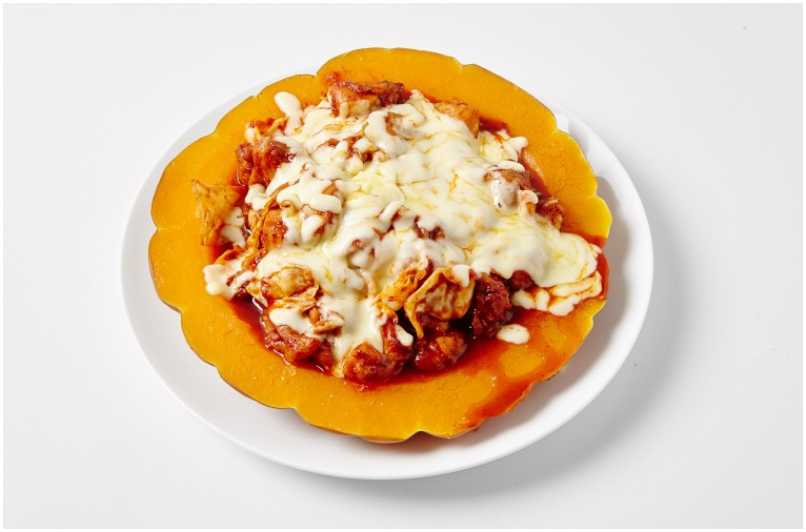 늙은호박닭갈비, 모차렐라치즈