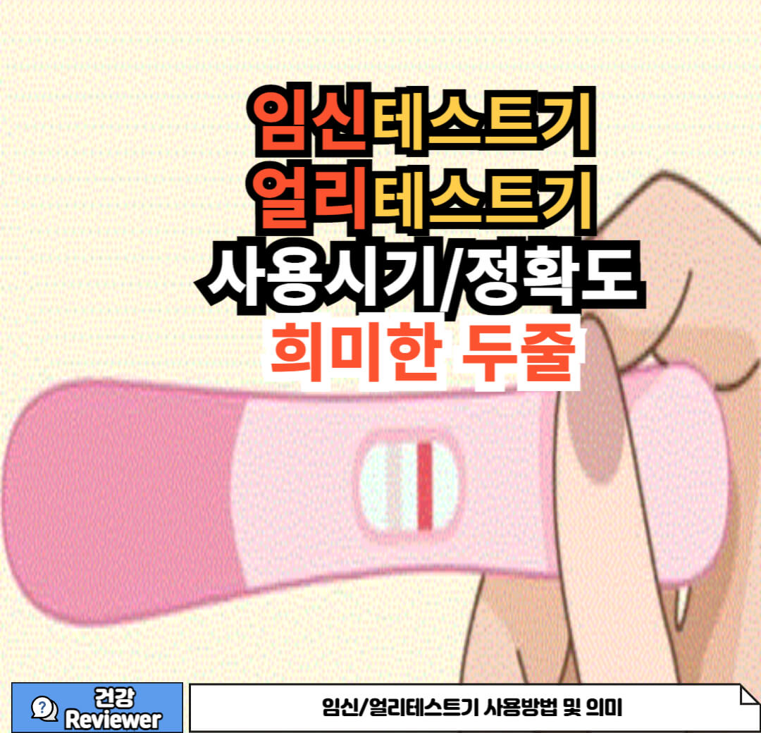 임신테스트기 얼리테스트기 사용 시기 희미한 두줄 비임신 관계 후 며칠 T와C 정확도에 대한 정보