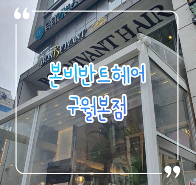  구월동 미용실  '본비반트헤어 구월본점' | 하호니코 크리닉 받은 리뷰