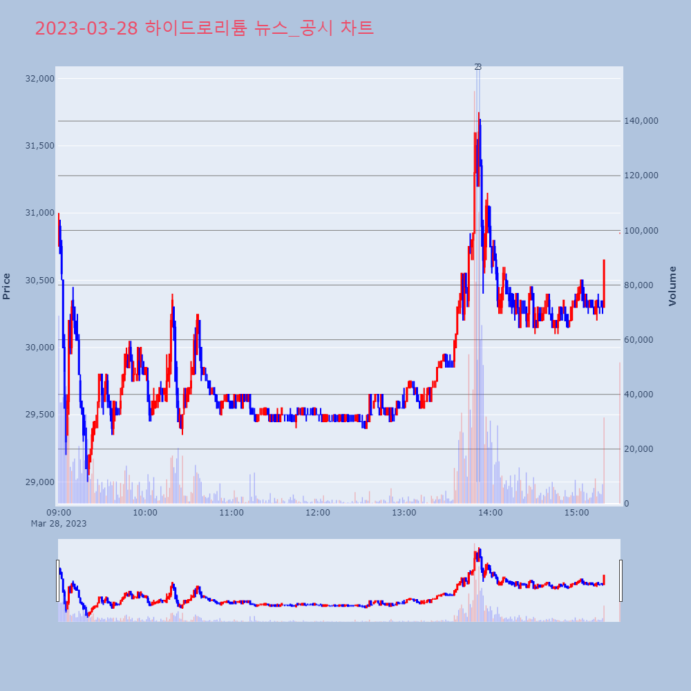 하이드로리튬_뉴스공시차트