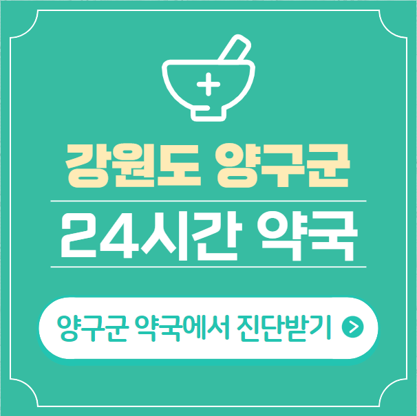  양구군 24시간 약국 찾기 | 휴일 야간 심야 일요일 당번약국 6곳