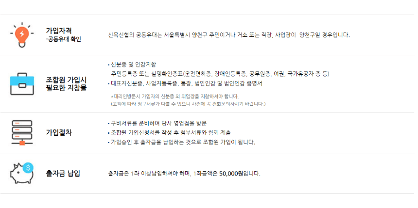 신협 조합원 가입 절차