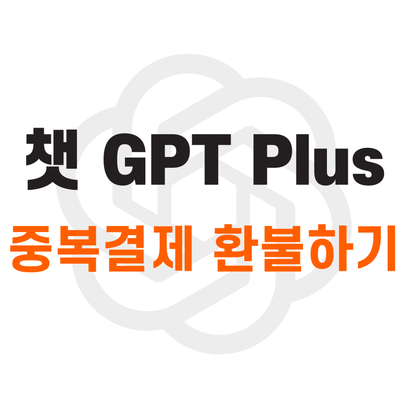 챗 GPT Plus 중복 결제 환불