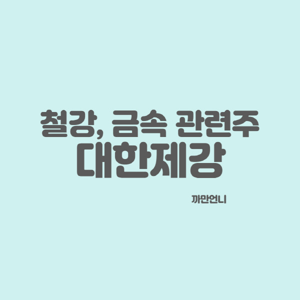 철강 금속 관련 주 대한제강 배당금