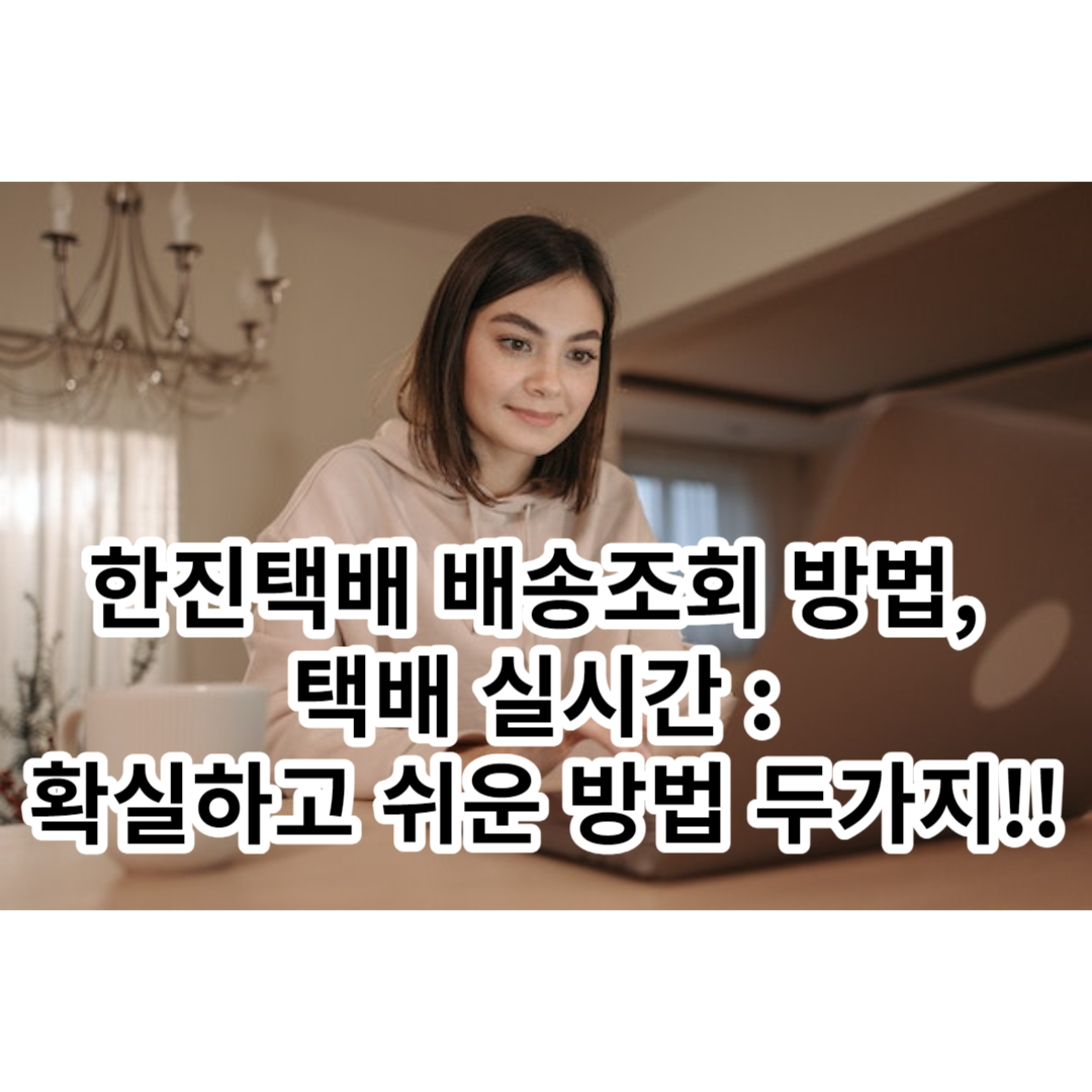  한진택배 배송조회 방법, 택배 실시간 : 확실하고 쉬운 방법 두가지!!