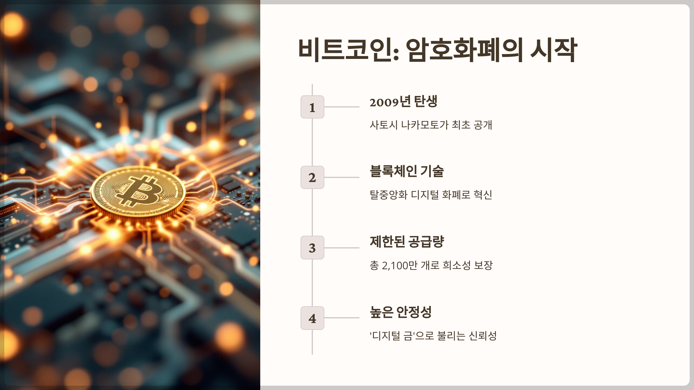 암호화폐의 시작은 비트코인입니다