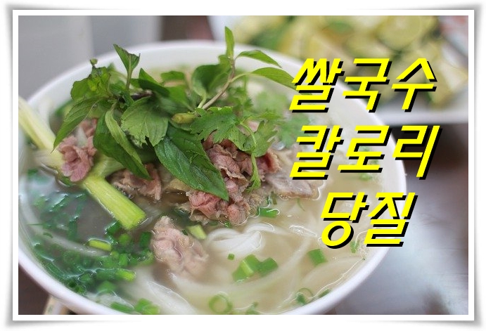  쌀국수의 칼로리와 당질, 영양 성분