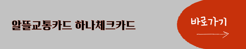 알뜰교통카드 하나체크