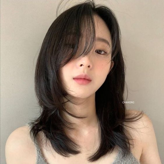 머리숱 없는 여자 헤어스타일, 중간머리