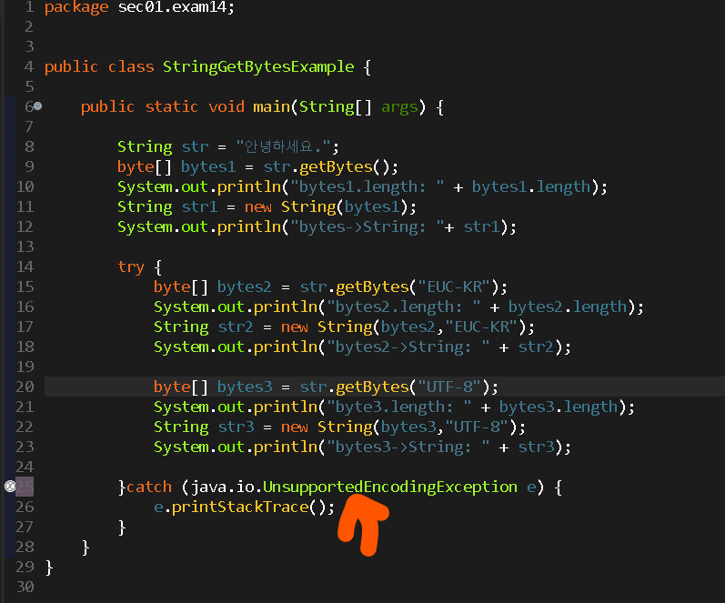 Java UnsupportedEncodingException 오류