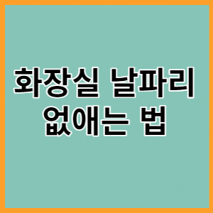  화장실 날파리 없애는 법 화장실 벌레 나방파리