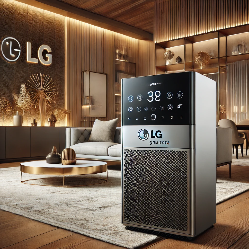 럭셔리 거실에 배치된 LG 시그니처 제습기