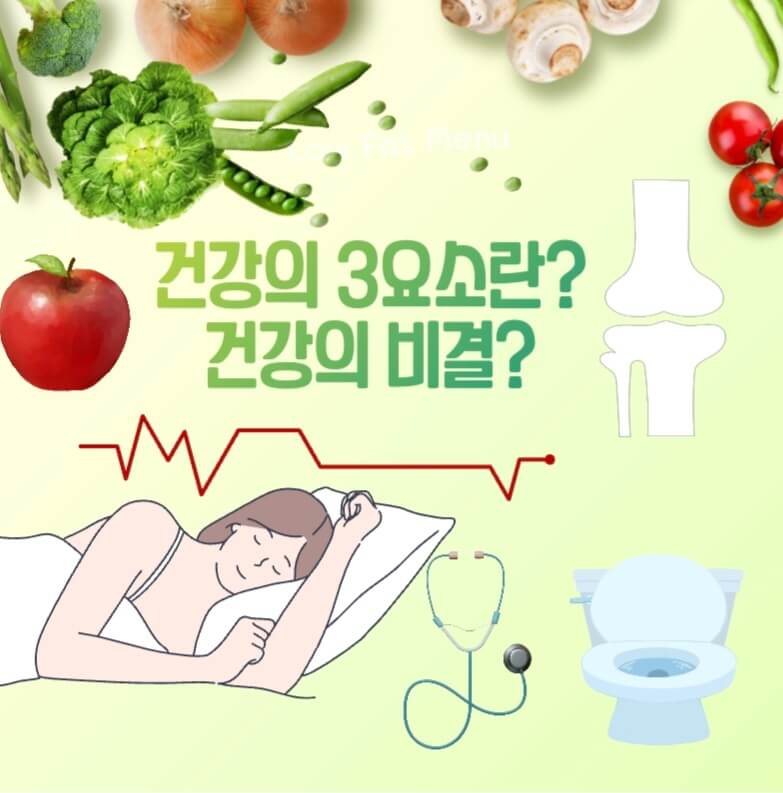  건강해지는 방법? 건강의 3요소
