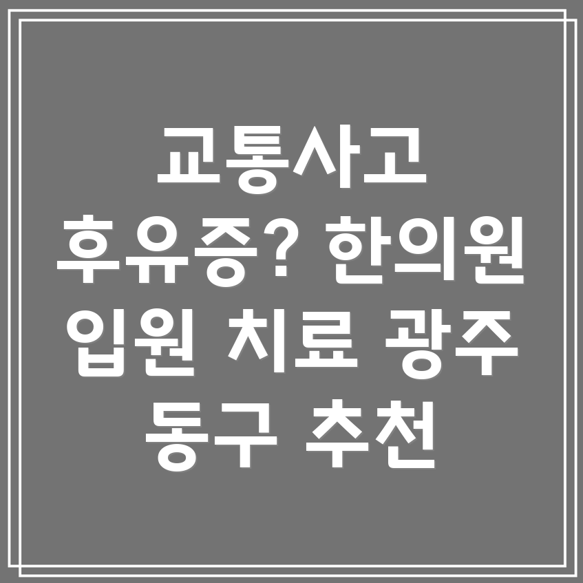 광주 동구 지원1동 교통사고 한의원