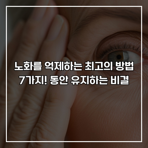 노화를 억제하는 최고의 방법 7가지! 동안 유지하는 비결
