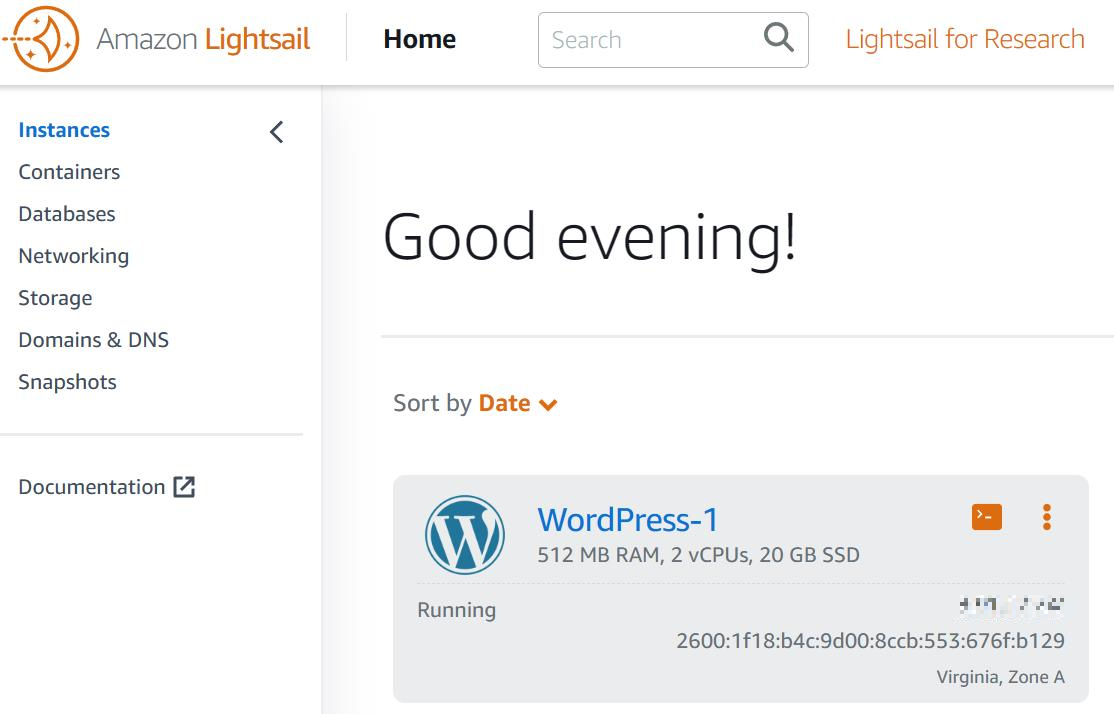 인스턴스가 생성되었다