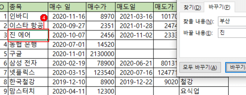 부산 에어가 바꾸기를 통하여 진 에어로 바뀐 엑셀 사진