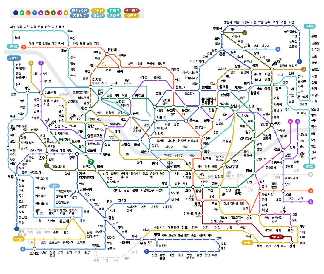 지하철 노선도