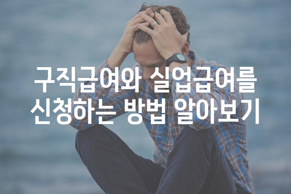 구직급여와 실업급여를 신청하는 방법 알아보기