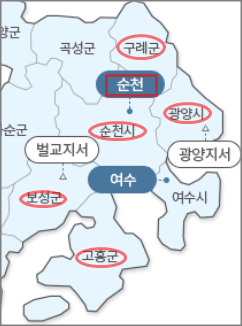 순천세무서-관할구역