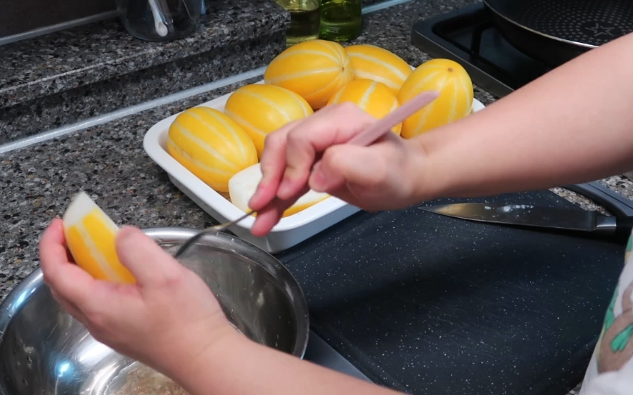 참외장아찌-황금레시피-참외손질