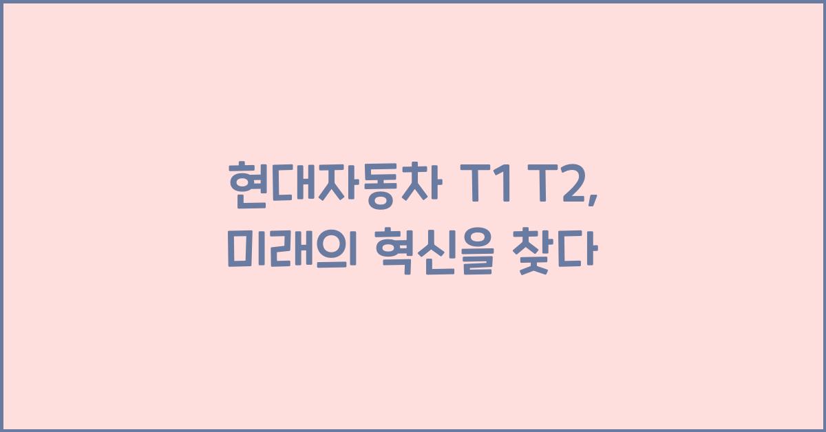 현대자동차 t1 t2