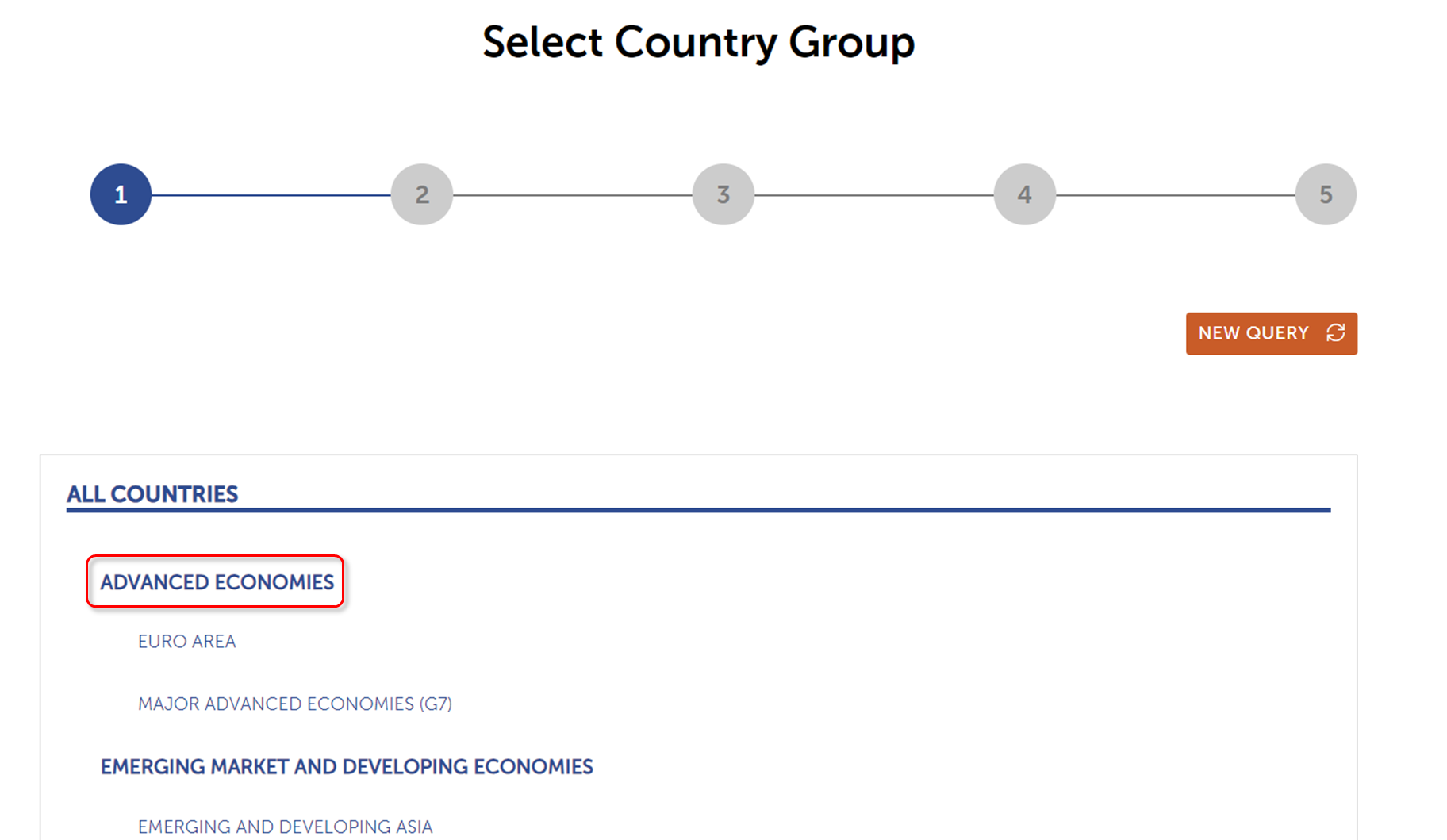 GDP 갭 확인하는 법 5 - ADVANCED ECONOMIES 클릭