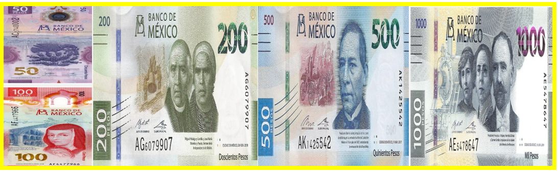 멕시코 화폐 동전의 종류